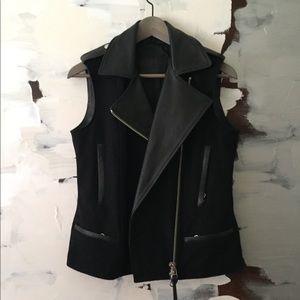Roots Leather Edged Vest